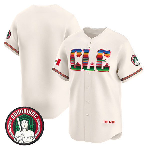 Cleveland Guardians Blank Cream CONTON Mexico Vapor Premier Limited Stitched Jersey