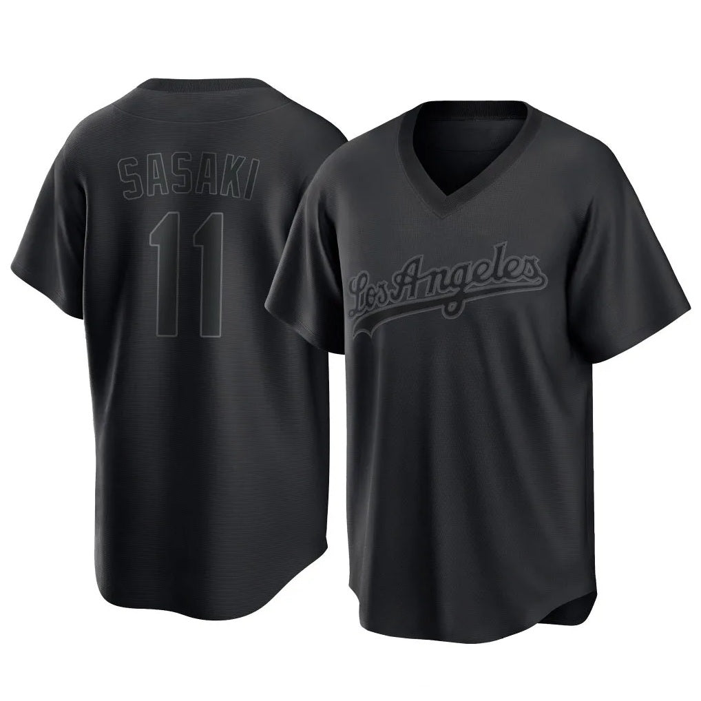 Los Angeles Dodgers #11 Roki Sasaki Player Black CONTON Pitch Fashion T-shirt Stitched Jerseys