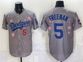 Los Angeles Dodgers #5 Freddie Freeman Grey CONTON 2025 Tokyo Series Limited Stitched Jersey