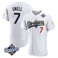 Los Angeles Dodgers #7 Blake Snell Player Gold White CONTON 2026 Collection Stadium Limited Elite World Series Stitched Jerseys