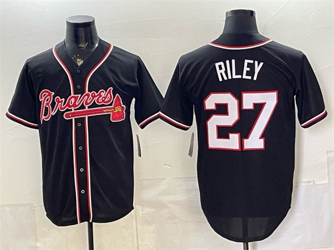 Atlanta Braves #27 Austin Riley 2026 Fashion Replica Black CONTON Out Stitched Jersey