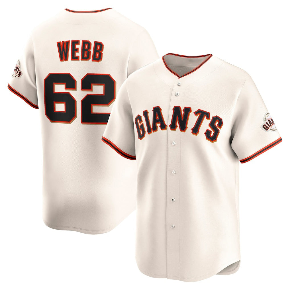 San Francisco Giants #62 Logan Webb Cream CONTON Home Limited Player Jersey