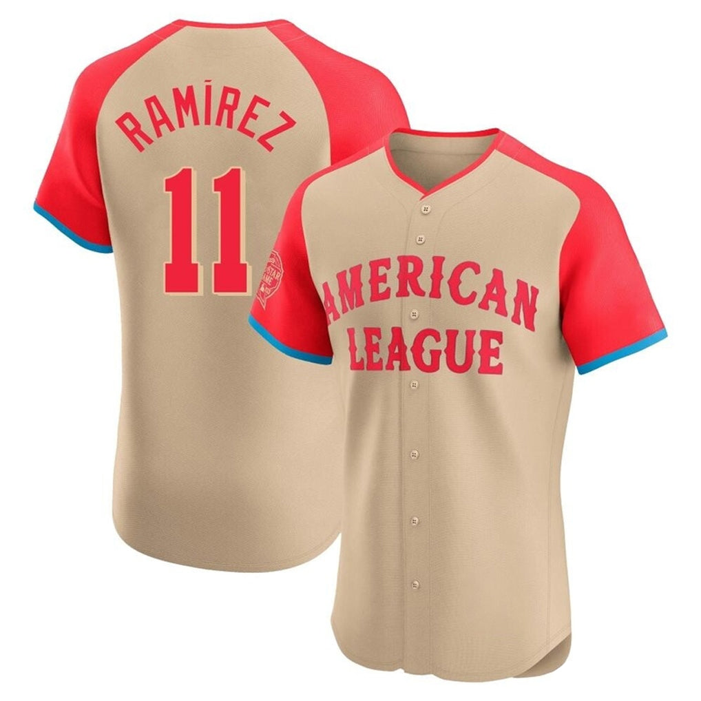 Cleveland Guardians #11 Jose Ramirez Player Cream CONTON American League All-Star Limited Elite Home Stitched Jerseys