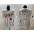 Los Angeles Dodgers #17 Shohei Ohtani Number White CONTON 2022 All Star Stitched Cool Base Jersey 2