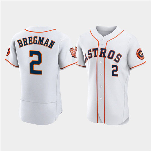 Houston Astros #2 Jose Altuve White CONTON 60th Anniversary Flex Base Stitched Jersey