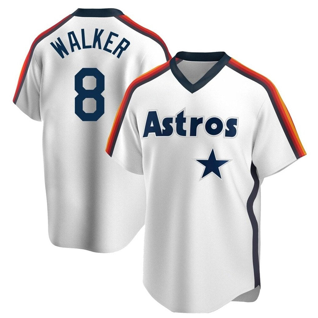 Houston Astros #8 Christian Walker Player White CONTON Cooperstown Collection T-shirt Stitched Jerseys