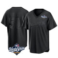 Los Angeles Dodgers #50 Mookie Betts Player Black CONTON World Series Pitch Fashion T-shirt Stitched Jerseys