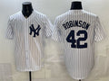 New York Yankees #42 Jackie Robinson White CONTON Stitched Jersey