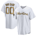 Custom Miami Marlins Active Player White CONTON 2022 All-Star Cool Base Stitched Jersey