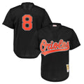 Baltimore Orioles #8 Cal Ripken Player Black CONTON Mitchell & Ness 1997 Cooperstown Mesh Game Stitched Jerseys