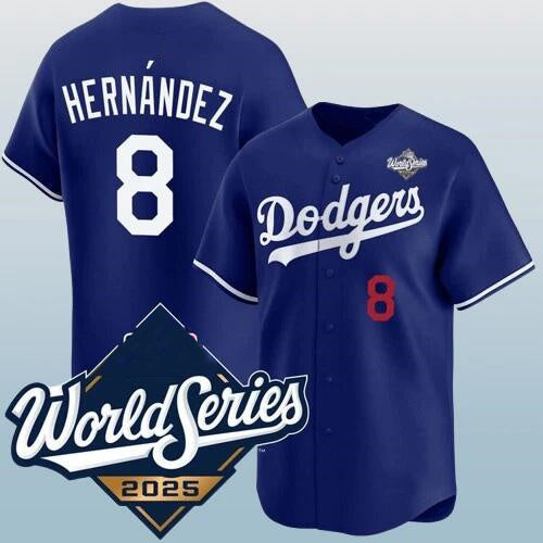Los Angeles Dodgers #8 Enrique Hernandez Blue CONTON 2025 World Series Vapor Limited Stitched Jersey
