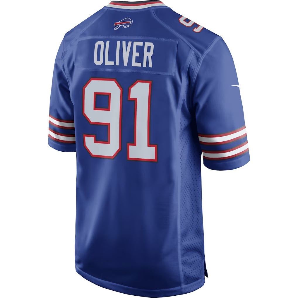 B.Bills #91 Ed Oliver Royal CONTON Team Game Player Jersey