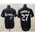 Toronto Blue Jays #27 Vladimir Guerrero Jr Black CONTON Gothic North Edition Limited Stitched Jersey