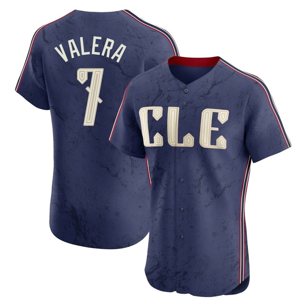 Cleveland Guardians #7 George Valera Player Navy CONTON City Connect Limited Elite Home Stitched Jerseys