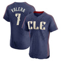 Cleveland Guardians #7 George Valera Player Navy CONTON City Connect Limited Elite Home Stitched Jerseys