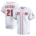 Cincinnati Reds #21 Hunter Greene White CONTON Home Limited Player Jersey