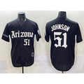 Arizona Diamondbacks #51 Randy Johnson Black CONTON 'Gothic Desert Fang Edition' Vapor Premier Limited Stitched Jersey