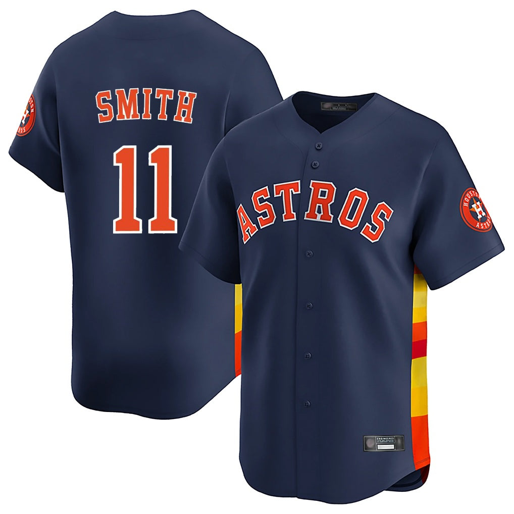 Houston Astros #11 Cam Smith Player Navy CONTON Home Limited Stitched Jerseys