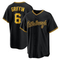 Pittsburgh Pirates #6 Konnor Griffin Black CONTON Alternate Replica Jersey