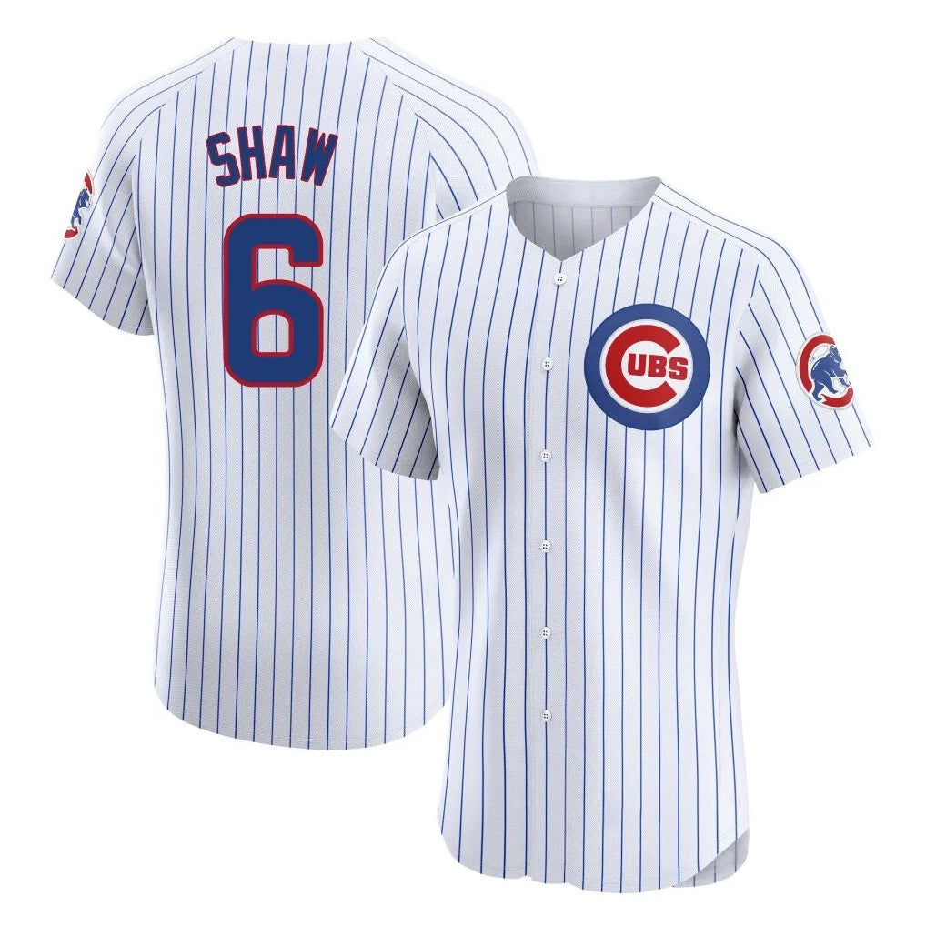 Chicago Cubs #6 Matt Shaw Player White CONTON Limited Elite Home Game Stitched Jerseys