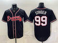 Atlanta Braves #99 Spencer Strider 2026 Fashion Replica Black CONTON Out Stitched Jersey