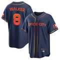 Houston Astros #8 Christian Walker Player Navy CONTON City Connect Home Game Stitched Jerseys