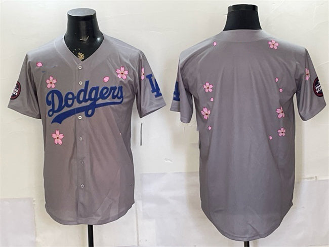 Los Angeles Dodgers Blank Grey CONTON 2025 Tokyo Series Limited Stitched Jersey