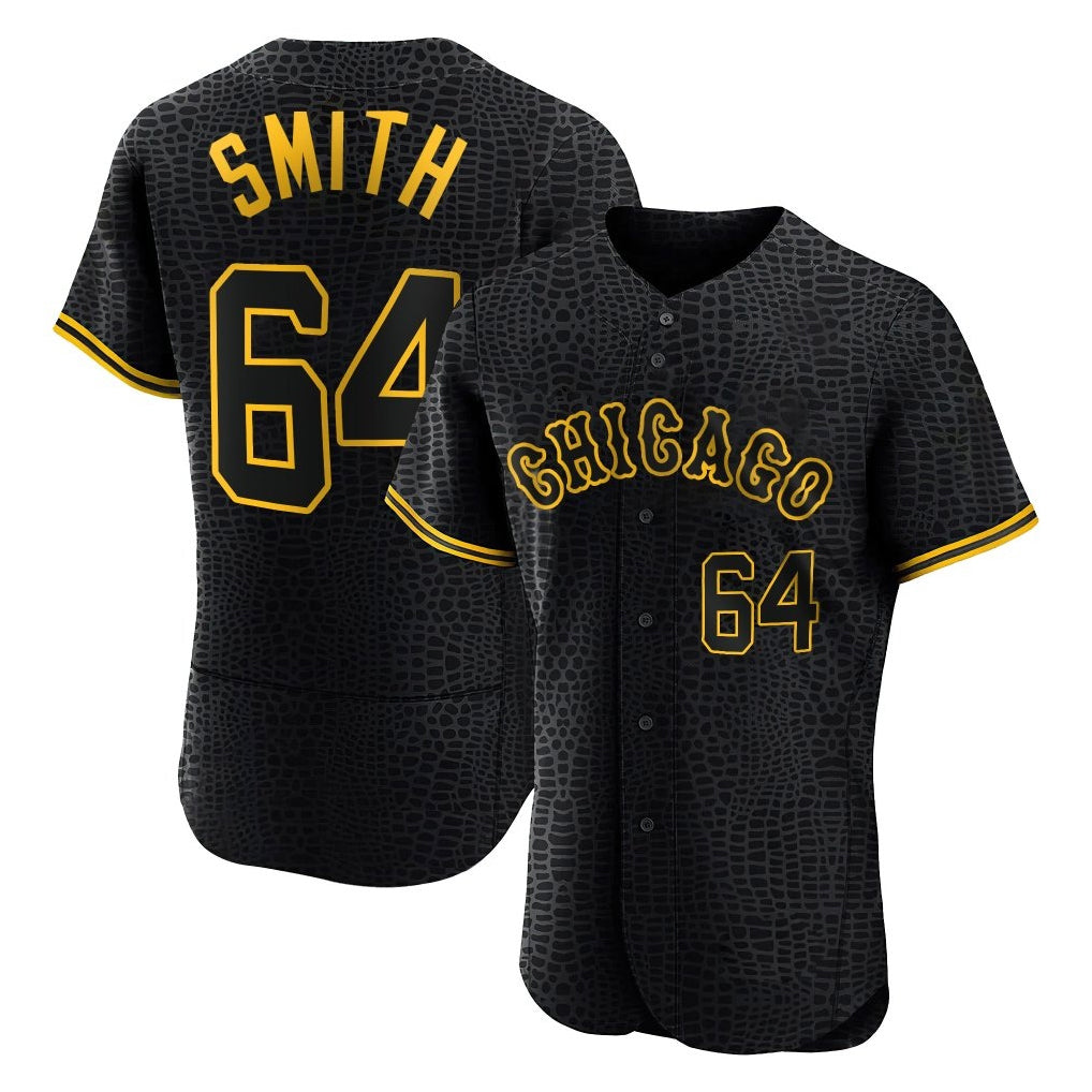 Chicago White Sox #64 Shane Smith Player Black CONTON Snake Skin City Limited Elite Home Stitched Jerseys