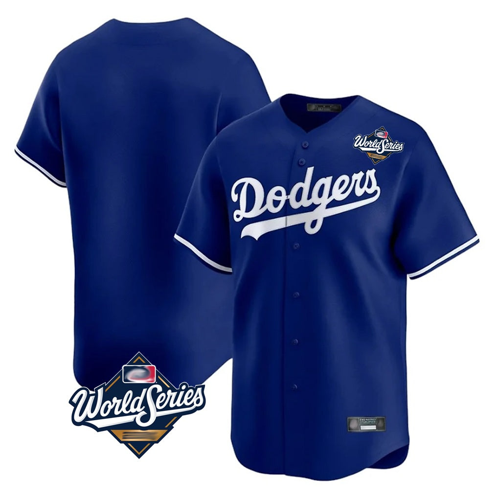 Los Angeles Dodgers Blank Player Royal CONTON Limited Home World Series Stitched Jerseys