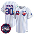 Chicago Cubs #30 Kyle Tucker White CONTON 2025 Tokyo Series Limited Stitched Jersey