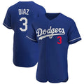 Los Angeles Dodgers #3 Edwin D¨ªaz Player Royal CONTON Limited Elite Home Stitched Jerseys