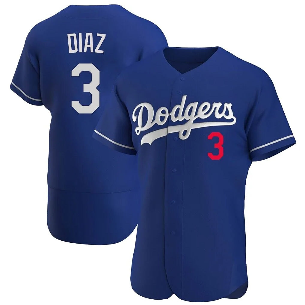 Los Angeles Dodgers #3 Edwin D¨ªaz Player Royal CONTON Limited Elite Home Stitched Jerseys