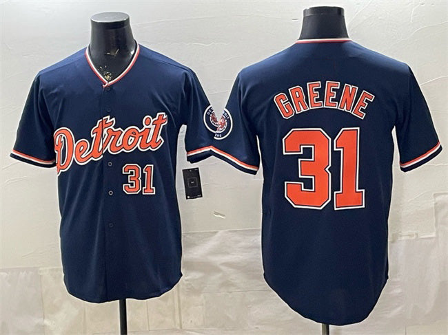 Detroit Tigers #31 Riley Greene Navy CONTON 2026 Alternate Vapor Premier Limited Stitched Jersey