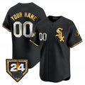 Custom Chicago White Sox 2024 Spring Training Patch Vapor Premier Limited Jersey ¨C All Stitched-Black Gold CONTON
