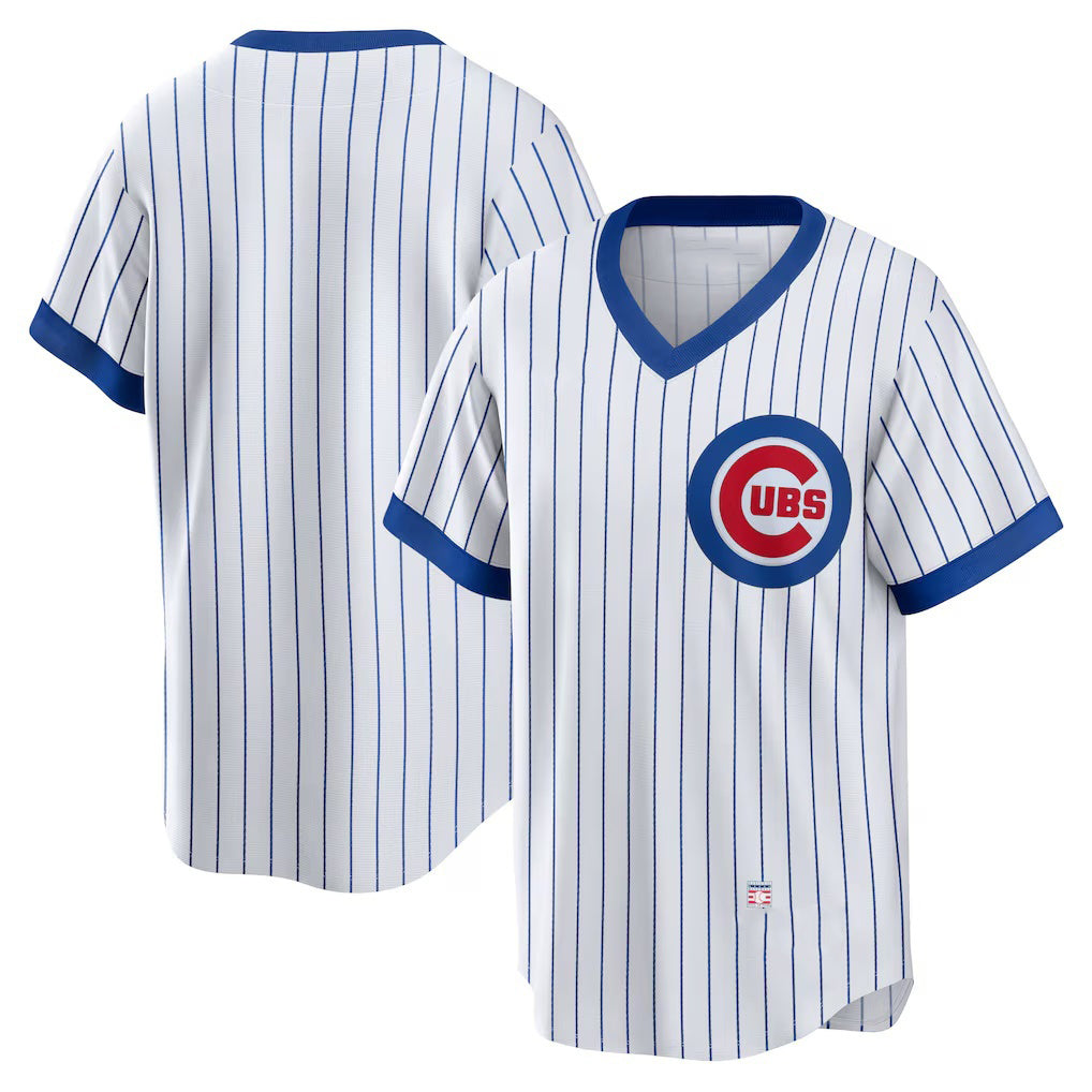 Chicago Cubs White CONTON Home Cooperstown Collection Team Jersey