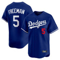 Los Angeles Dodgers #5 Freddie Freeman Player Royal CONTON Limited Home Stitched Jerseys