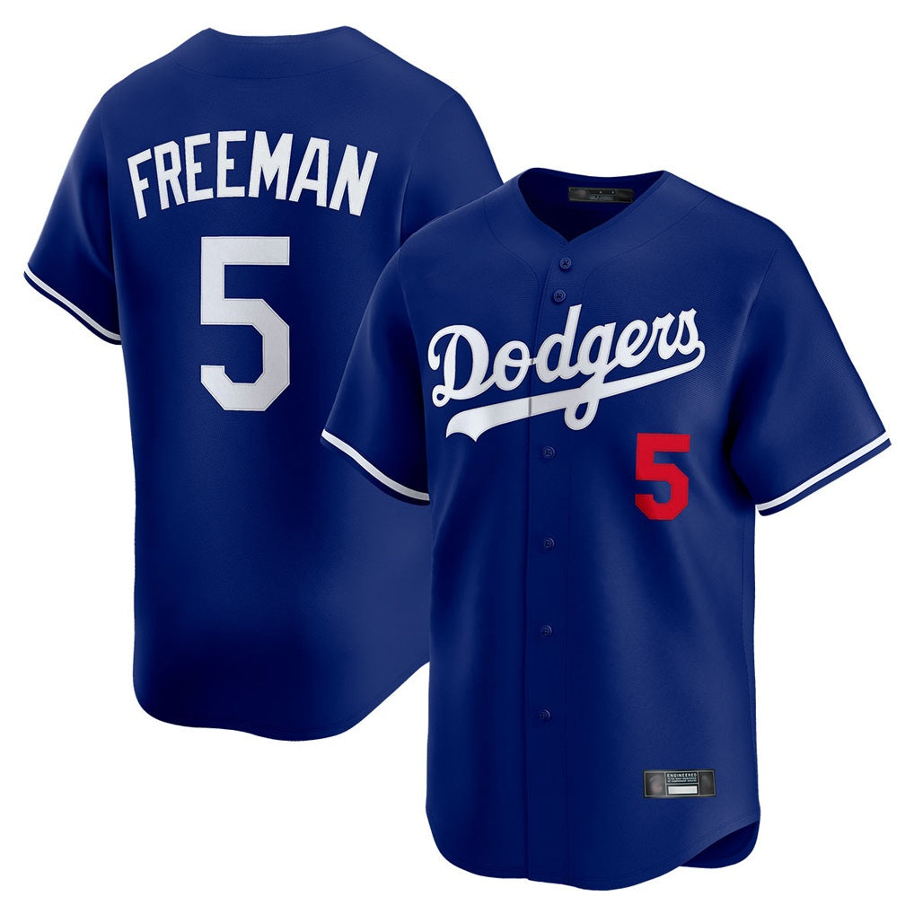 Los Angeles Dodgers #5 Freddie Freeman Player Royal CONTON Limited Home Stitched Jerseys