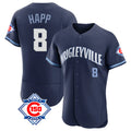 Chicago Cubs #8 Ian Happ Player Navy CONTON City Connect 150th Anniversary Limited Elite Home Stitched Jerseys