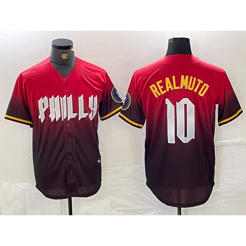 Philadelphia Phillies #10 JT Realmuto Red CONTON 2024 City Cool Base Jersey