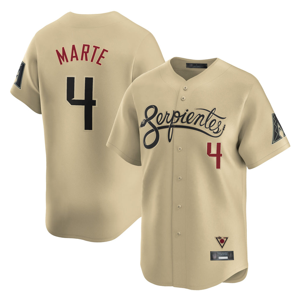 Arizona Diamondbacks #4 Ketel Marte Player Tan CONTON City Connect Limited Home Game Stitched Jerseys