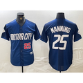 Detroit Tigers #25 Matt Manning Number 2024 Navy CONTON City Connect Cool Base Limited Stitched Jersey