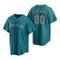 Custom Seattle Mariners Aqua CONTON Stitched Cool Base Jersey