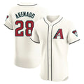 Arizona Diamondbacks #28 Nolan Arenado Player Cream CONTON Limited Elite Home Game Stitched Jerseys