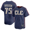 Cleveland Guardians #75 Connor Brogdon Player Navy CONTON City Connect Limited Home Stitched Jerseys