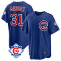 Chicago Cubs #31 Greg Maddux Player Royal CONTON 150th Anniversary Home Game Stitched Jerseys