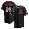 Arizona Diamondbacks #14 Gabriel Moreno Player Black CONTON USA 250 Fourth of July Game Home Stitched Jerseys