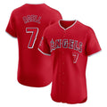Los Angeles Angels #7 Jo Adell Player Red CONTON Home Limited Elite Stitched Jerseys
