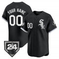 Custom Chicago White Sox 2024 Spring Training Patch Vapor Premier Limited Jersey ¨C Black CONTON