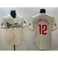 Philadelphia Phillies #12 Kyle Schwarber Cream CONTON Phanatic Limited Stitched Jersey
