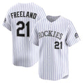 Colorado Rockies #21 Kyle Freeland White CONTON Home Limited Player Jersey